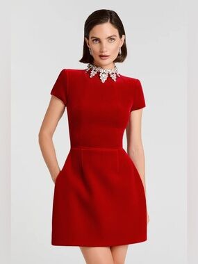 Nadine Merabi Regan Red Mini Dress 10